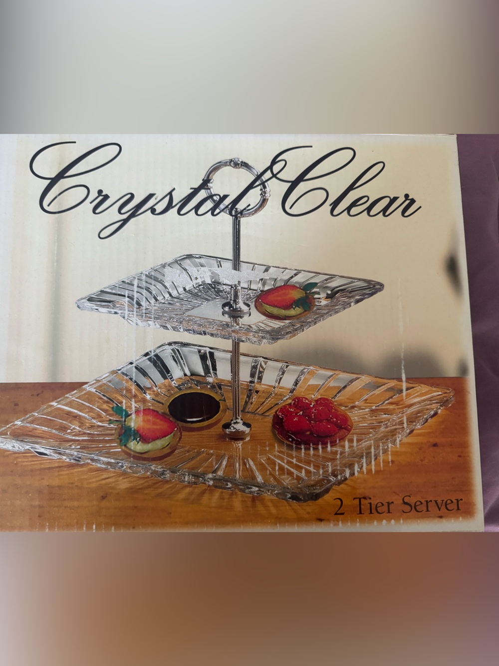 2-Tier Server - Crystal serving tray